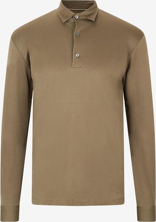 Aur&eacute;lien Langarm-Polohemd aus Baumwollpiqu&eacute; Aur1