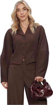 Moss Copenhagen Lauretta Jas - Dames - Jassen - Bruin - Maat: M Zijde