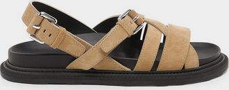 Moschino Men & apos;s M Suede & Leather Sandals