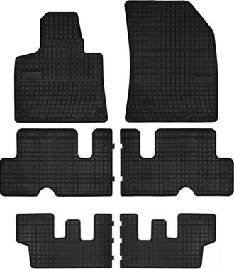OEM Alfombrillas De Goma Para Coche: Citro&euml;n C4 Picasso Ii De 7 Plazas (2013-2019) - Negras, A Medida