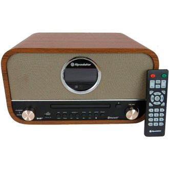 Roadstar Hra1782ndbt Microcadena Vintage Radio Dab/dab+/fm, Reproductor Cd-mp3, Bluetooth, Usb, Mando A Distancia Madera - Madera - Roadstar
