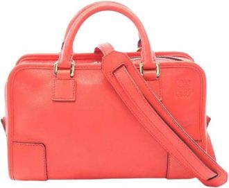 Loewe Pre-owned Amazona Leather 2way Handbag - Dames - Vintage Handtas - Rood - ONE Size - Leer - Vintage