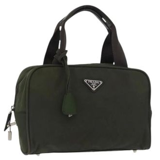 Prada Pre-owned Handbags, female, Green, Size: ONE SIZE Pre-owned Vintage Hand Bag