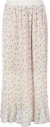 Semicouture White Viscose Skirt