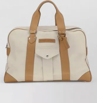 Brunello Cucinelli leather travel tote bag