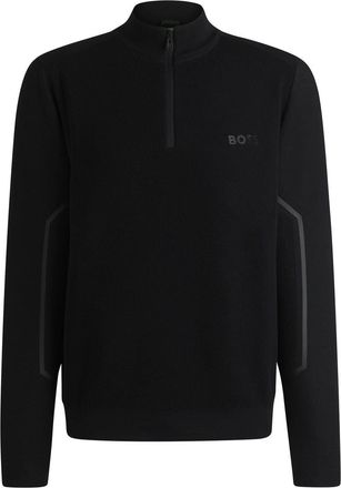HUGO BOSS Heren Zhine Regular-trui met lange mouwen (Zwart)