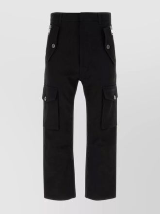Balmain regular-fit cotton wide-leg cargo trousers