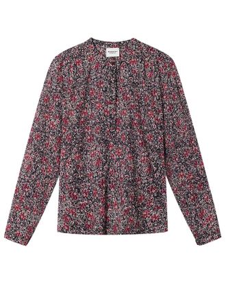 Isabel Marant Mary Dark Blue Floral Blouse