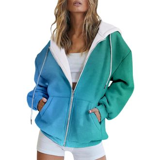 Generic Your Orders Placed Recently By Me Gifts Ladies Sweatshirts And Hoodies Fashion Autumn And Winter Gradient Printing Casual Pocket Long Sleeve Drawstrin