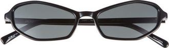 Jacquemus Les Lunettes Jac 54mm Polarized Irregular Sunglasses in Black/light Gold/grey at Nordstrom