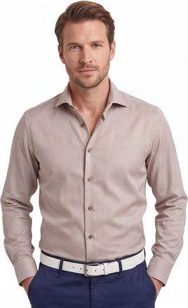 Led&ucirc;b business overhemd Ledub Modern Fit New roze effen