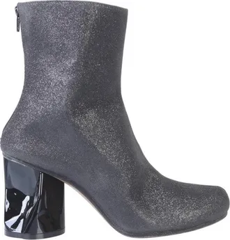 Maison Margiela Ankle Boot With Crushed-Effect Block Heel
