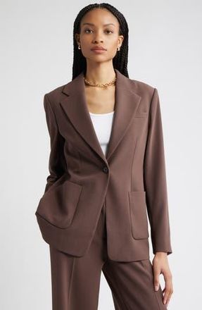Nordstrom Classic One-Button Blazer in Brown Sweet at Nordstrom Rack, Size X-Small