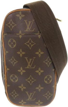 Louis Vuitton Pre-owned Vintage Pochette Sling Bag - Heren - Vintage Heuptassen - Bruin - ONE Size - Leer - Vintage
