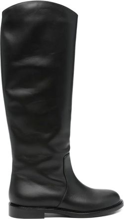 Sergio Levantesi Leren knielaarzen - Zwart