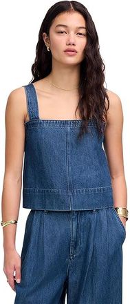 Madewell Crop Swing Top In Mcnair Wash Womens Clothing Mcnair Wash : XL (Womens 14-16), Cotton/Denim/Lyocell