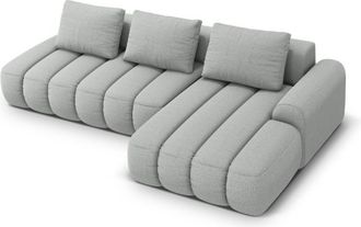 CXL by Christian Lacroix Sof&aacute; cama esquinero con ba&uacute;l 4 plazas tejido estructural gris claro