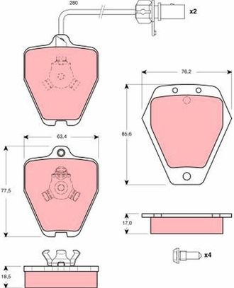 OEM Pastillas De Freno Delanteras Gdb1451 Trw