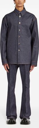 Ferragamo Mens Cotton Shirt - Dark Grey - Size EU 50 (Mens)