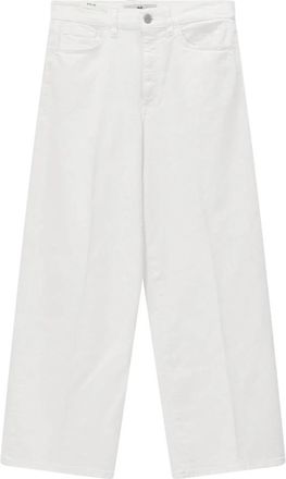Pantaloni Torino Wide Jeans - Dames - Loose Fit Jeans - Wit - W26 - Leer - Jeans