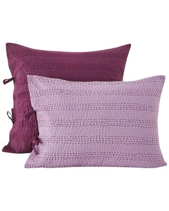 Melange Home M&eacute;lange Home Hand-Stitched Reversible Kantha Sham Set