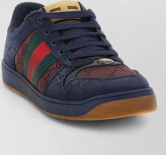 Gucci screener sneakers web ribbon gg fabric
