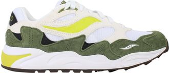 Saucony Grid Shadow 2 Mens White/Green Trainers - Size UK 10.5