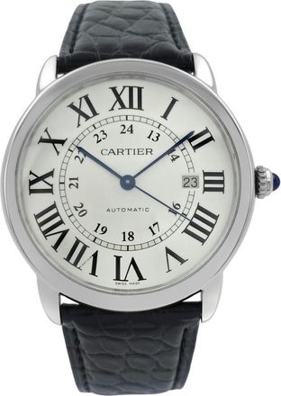 Cartier Pre-owned Cartier Ronde Solo De Cartier Silvered Opaline Dial Mens Watch W6701010