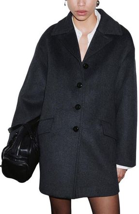 Mango Wool Blend Coat in Grey at Nordstrom, Size X-Large