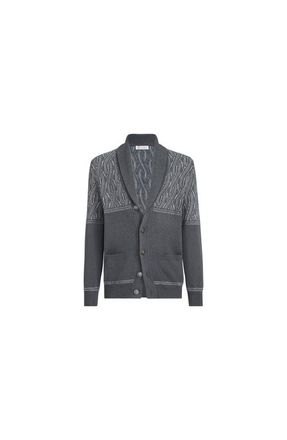 Brunello Cucinelli Cardigan with shawl collar in Medium Grey at Nordstrom, Size 58 It