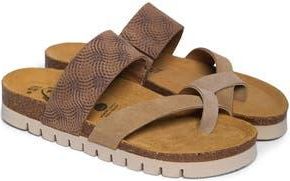 Plakton Blair Slide Sandal in Multi Tan Micro Suede at Nordstrom Rack, Size 10Us / 41Eu