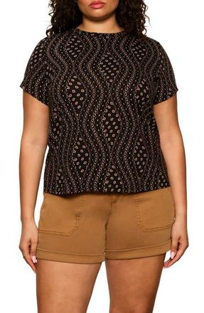 Sanctuary The Perfect T-Shirt in Rhythmic Blue at Nordstrom, Size 2X