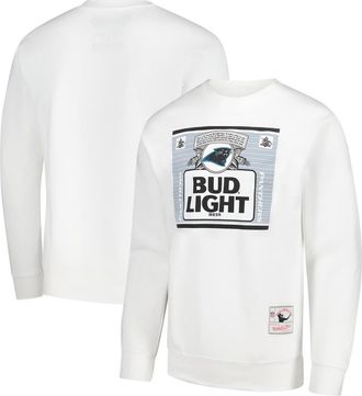 Mitchell & Ness Mens Mitchell & Ness x Bud Light White Carolina Panthers The Crest Pullover Sweatshirt at Nordstrom, Size Xx-Large