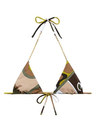 Pucci Vivara-print bikini top - Neutrals