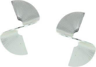 Olivia Welles Cassie Twist Ribbed Fan Drop Earrings in Silver at Nordstrom Rack