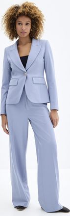 Contemporaine Womens Sleek-waist stretch crepe pant Fit: Wide leg, super high rise