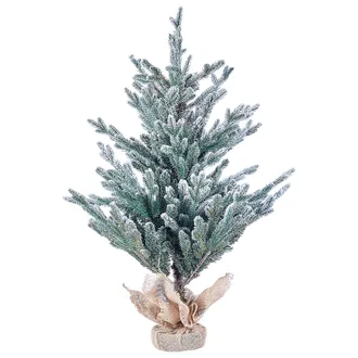 Beliani Beliani - Rbol De Navidad Artificial Blanco Nieve Sint&eacute;tica 90 Cm Ramas Con Cable Festividad Ringrose