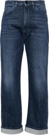3x1 Indigo Cropped Denim Jeans - Dames - Regular Fit Jeans - Blauw - W26 - Denim - Jeans