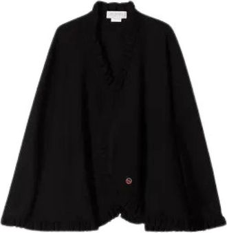 Busnel Wol Kaap - Dames - Ponchos - Zwart - ONE Size - Wol - Jassen