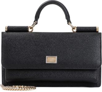 Dolce & Gabbana Black Dauphine Satchel