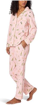 Bedhead Pajamas Long Sleeve Classic Cotton Knit Pajama Set Womens Pajama Sets Pop Fizz Cink : LG (US 12-14), Cotton/Down
