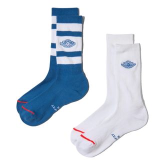 Nike Jordan Air Jordan Everyday Elevated Mid Calf Socks (2 Pairs) True Blue White IM9090-401