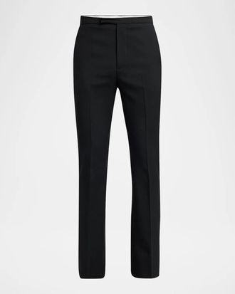 Alexander McQueen Men & apos;s Wool Slim Flare Flat-Front Trousers