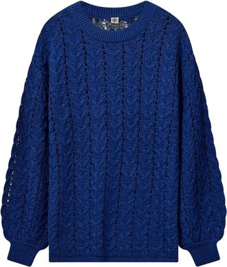 The Garment Artistieke Gezellige Trui - Dames - Ronde hals truien - Blauw - XS - Katoen - Truien & Vesten
