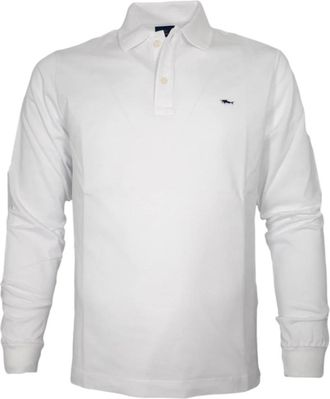 Paul & Shark Piqu&eacute; Polo met Lange Mouwen van Katoen - Heren - Polos - Wit - XL - Katoen - Tops