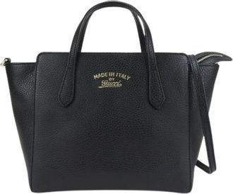 Gucci Pre-owned Handbags, female, Black, Size: ONE SIZE Pre-owned Leather Handbag