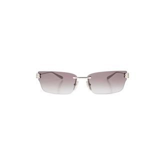 Balenciaga Accessoires, Dames, Grijs, ONE Size, Gossip Rectangle Zonnebrillen