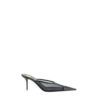 Saint Laurent Schoenen, Dames, Zwart, 41 EU, Leer, Ren&eacute;e Mules in Mesh