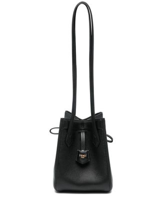 Fendi small Origami leather bag - Black