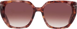 Tumi Brown Gradient Geometric Unisex Sunglasses STU515 0ROG 56